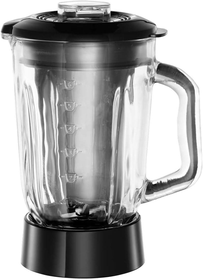 Mikser stojący Russell Hobbs [1,5 l szkła] Matt Schwarz (silnik Starker 0,9 PS, funkcja impulsu/kruszenia lodu, Edelstahlmesser, mikser Bpa-Frei, Elektrischer Zerkleinerer, urządzenie do robienia smoothie) 24722-56 Kitchen Naty Shop