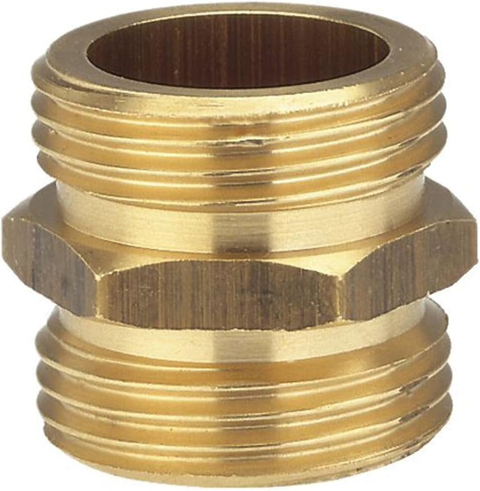 Złączka gwintowana Gardena z mosiądzu: Złącze mosiężne do podłączenia z obu stron, np. do pomp, gwint rurowy 26,5 mm (G 3/4 cala) (7260-20)
