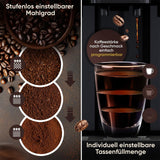 W pełni automatyczny ekspres ProfiCook® ze spieniaczem mleka do cappuccino | Młynek stożkowy | z funkcją podgrzewania filiżanki | Włoska profesjonalna pompa | Ekran dotykowy | Ekspres | PC KAV 1281