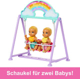 Lalka Barbie Skipper i żłobek z akcesoriami, w tym lalki bliźniacze, 1 łóżeczko, 1 huśtawka, 1 bujak i wiele innych, lalki HXM99 Naty Shop