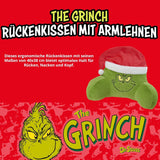 Poduszka Grinch - poduszka pod plecy do łóżka i sofy, podparcie pleców z podłokietnikami, poduszka do czytania na plecy, szyję i głowę, zielona, ​​40 x 38 cm