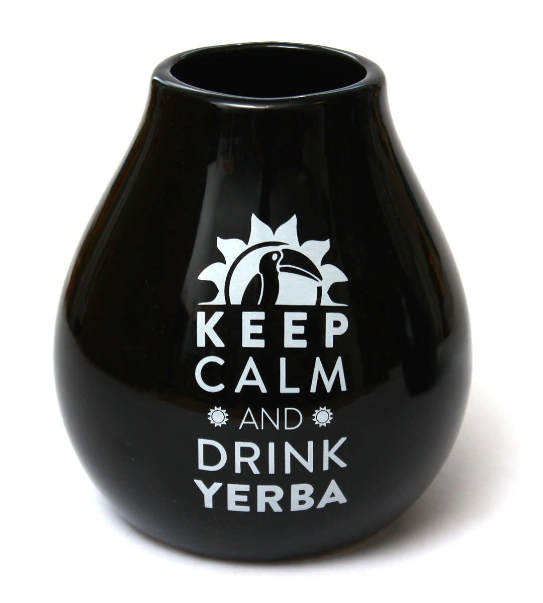 Yerba Mate Zestaw do herbaty dla dwojga 150G | Herbata Mate z guaraną i owocami | Herbata Yerba Mate w liściach sypkich | Kubek ceramiczny czarny matowy 350 ml | Stalowa słomka Bombilla Liza 19 cm