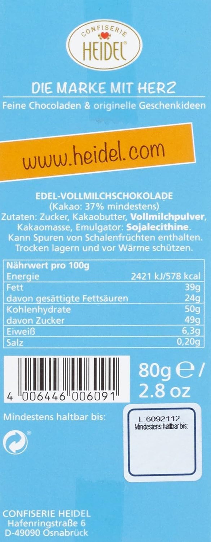Heidel Thanks, batoniki mlecznej czekolady 3x80g, 16 mini-batonów po 5g w opakowaniu, różne wyrazy wdzięczności, wykwintny pomysł na prezent