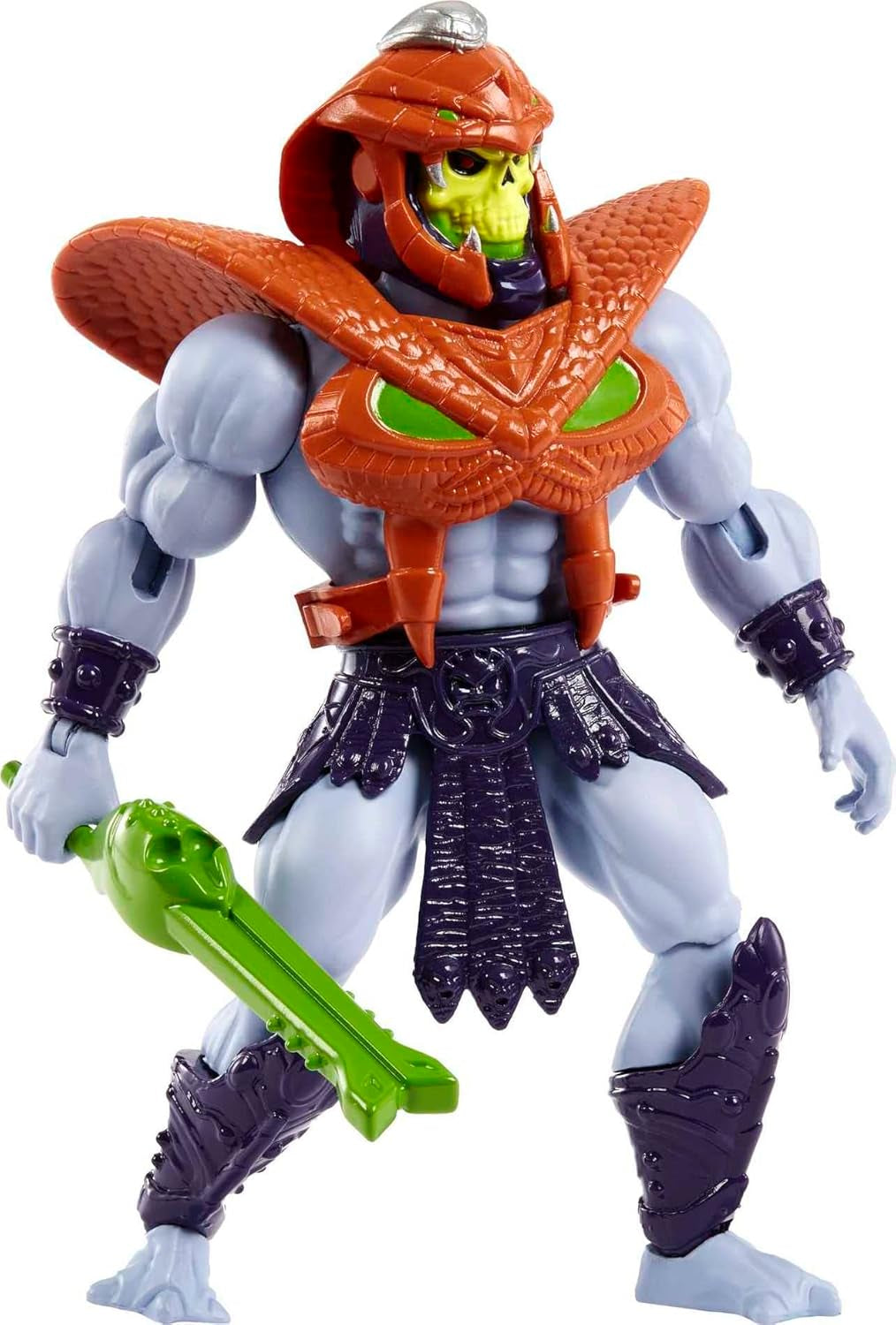 MASTERS of the UNIVERSE Snake Armor Skeletor - 16 ruchomych stawów, opakowanie retro, minikomiks, dla kolekcjonerów dla dzieci w wieku powyżej 6 lat i dorosłych, figurki HKM68 Naty Shop