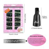 Klipsy Hanyousheng Nagellackentferner, klipsy Nagel, 10 klipsów Stück Schwarz Nagelclips, Nagel Klammer, czapki żelowe Nails Art, czapki z klipsem Soak off Żel UV Poliermittel Entferner Wrap Nail Tool