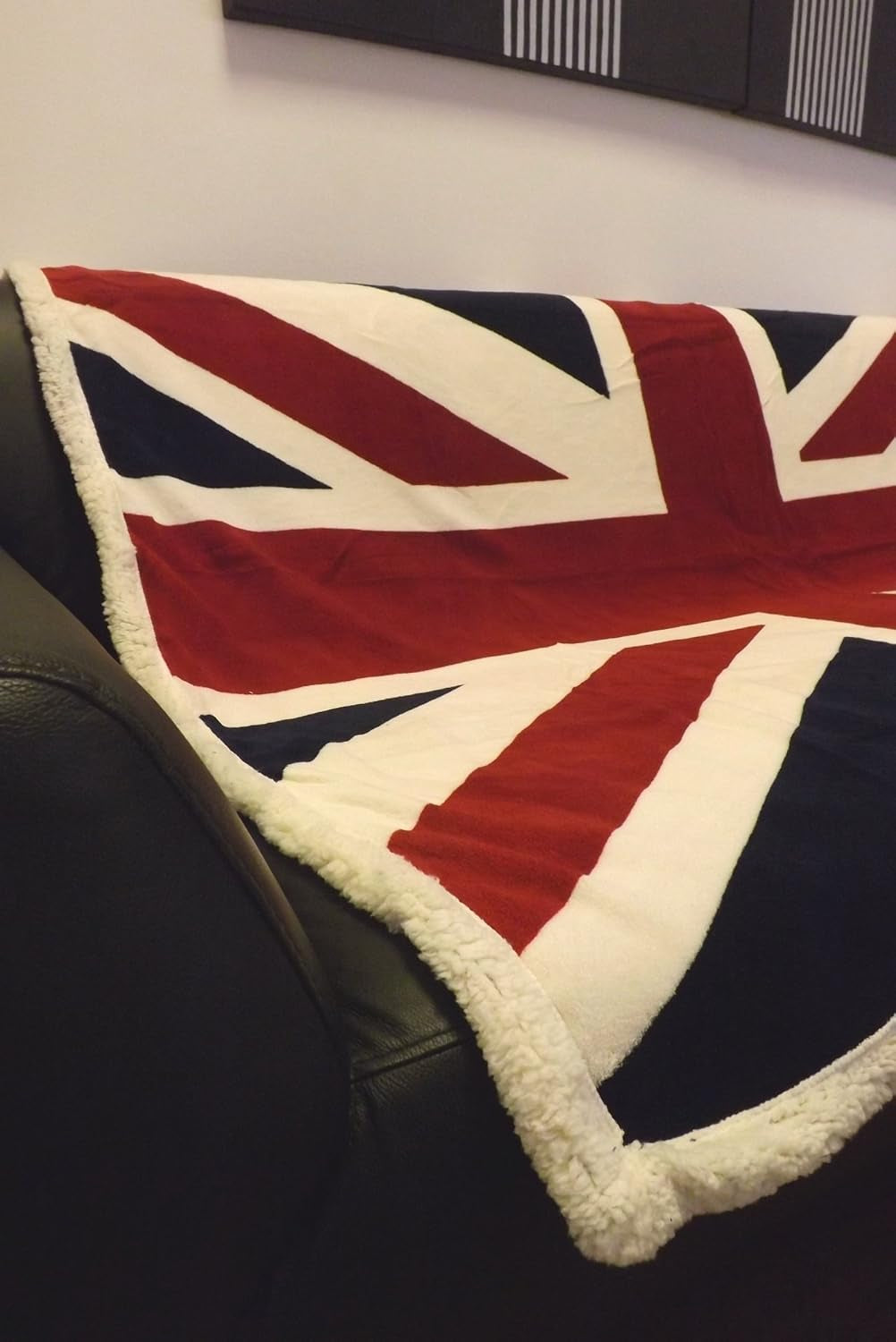 Rapport Union Jack Flag Bardzo miękki polarowy koc na łóżko/sofę czerwony/biały/niebieski. Łóżka i koce Rapport Czerwony / Biały / Niebieski