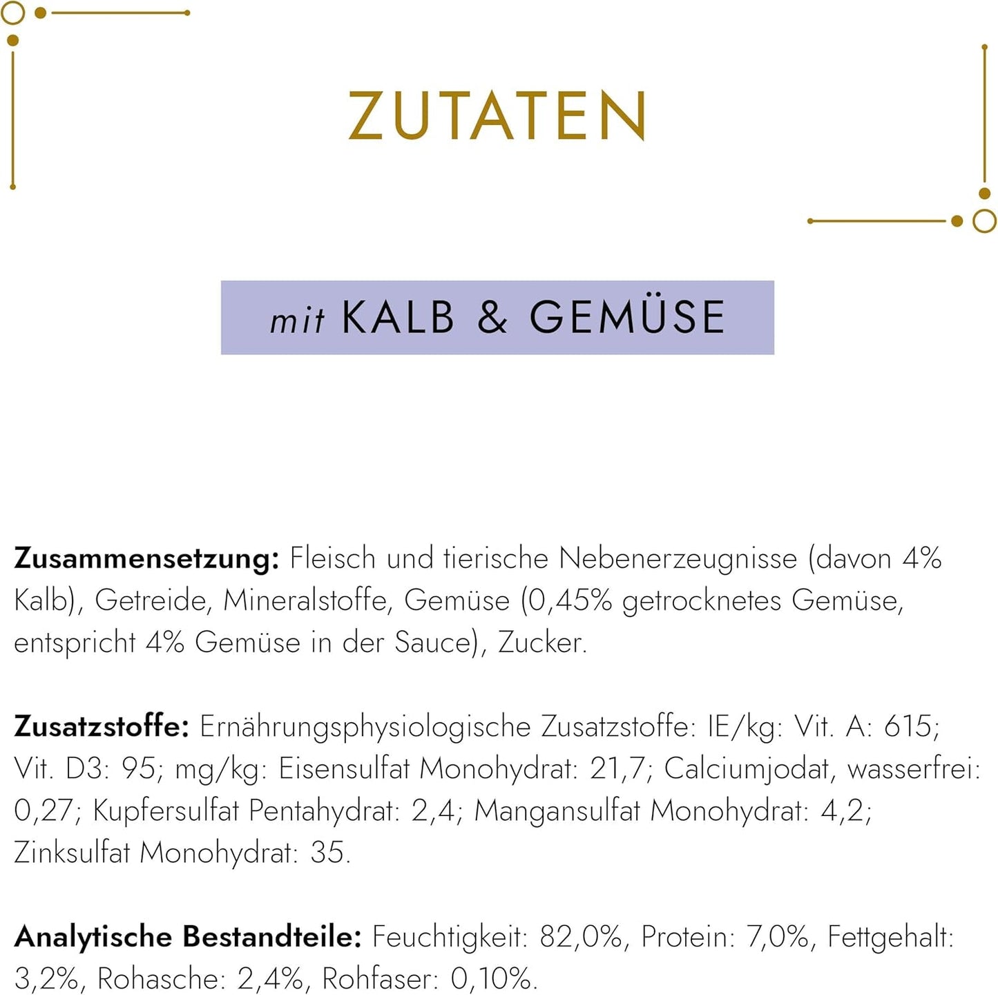 Gourmet Gold Delikatne kąski w sosie warzywnym Mokra karma dla kotów z cielęciną i warzywami, 12 sztuk (12 x 85 g)