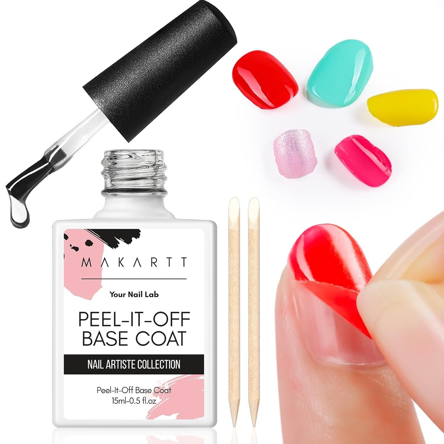 Makartt Blooming Żelowy lakier do paznokci - 15 ml Blooming Żelowy przedłużacz do paznokci w kolorze marmuru, Farba żelowa, Wzory do manicure DIY, Kwiaty, Zwierzęta, Akwarela, Zestaw do magicznego manicure