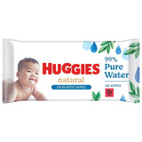 Huggies Biodegradowalne, naturalne chusteczki nawilżane dla wrażliwych dzieci, 8 x 48 chusteczek, opakowanie zbiorcze