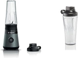 Bosch Mini-mikser stojący Vitapower Serie 2 MMB2111S, mikser wysokoobrotowy, Bis Zu 40 000 obr./min, Tritan Togo-Flasche 0,6 l, Trinkdeckel, Bruchsicher, Spülmasch.Geeignete Teile, 450W, Silber/Schwarz Kitchen Naty Shop Bundle Mit Togo-Flasche Silber / Schwarz