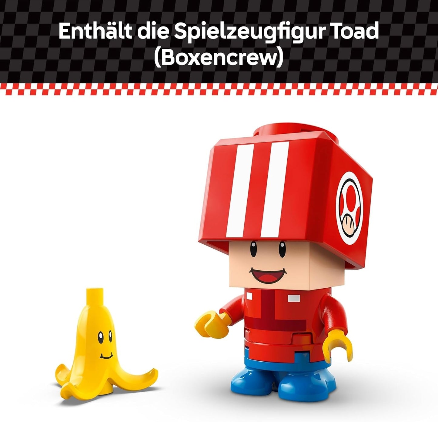 LEGO Super Mario: Mario Kart — standardowy gokart, kolekcja Nintendo, prezent dla dzieci, pozwala chłopcom, dziewczętom i graczom od 7 lat na niezależną zabawę, zabawka przygodowa z figurką ropuchy 72032 Zestawy do budowania Besuche den LEGO-Store