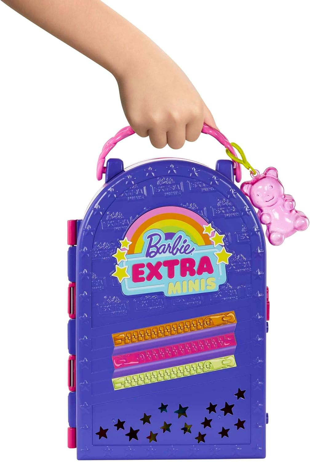 Barbie Extra Minis, dodatkowa mini lalka i zestaw butikowy, szafa z szafkami, półki, lustra, platforma 360, dodatkowa mini lalka z różowymi akcesoriami do włosów, HHN15