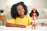 Mattel DISNEY Moana – przegubowa lalka modowa z brokatowym strojem, odpinaną opaską na głowę i naszyjnikiem, dla dzieci w wieku od 3 lat, HPG68