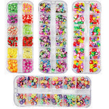4 Zestaw Nagel Obst Scheiben, Basicon Niedliche Obst Polymer Scheiben Obst Scheibe Nail Nagel 3D Obstscheibe Nail Art Kawałek dla majsterkowiczów Liefert Maniküre Dekoration Schleim Zubehör Nageldekorationen, 4 Stile