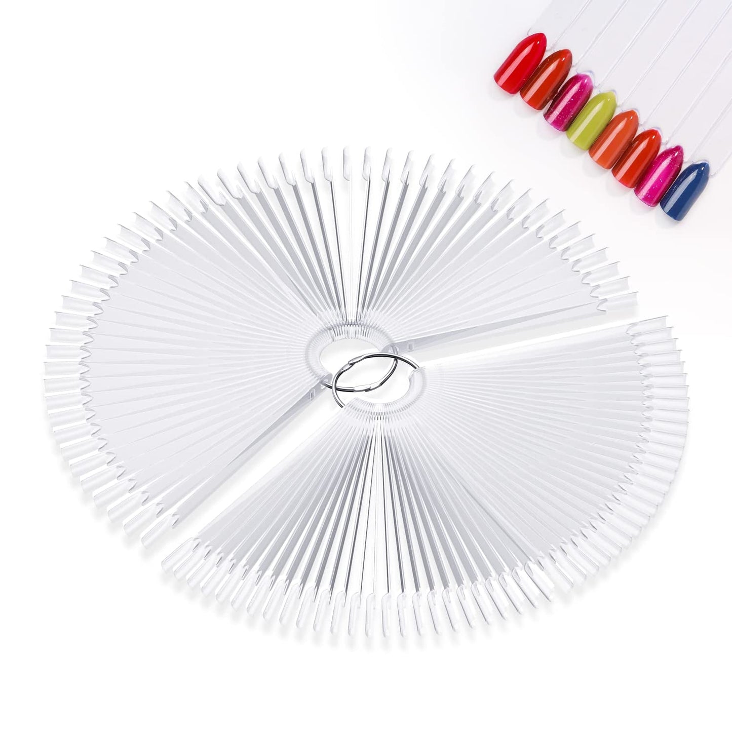 100 Stück Nail Art Tips Ring Stick, Nagelspitzen Nagel Display Transparente Nägel Kunstspitzen Sticks, Nagelkunst Praxis Für Nagelstudio Und Anfänger Display DIY Tipsy do paznokci