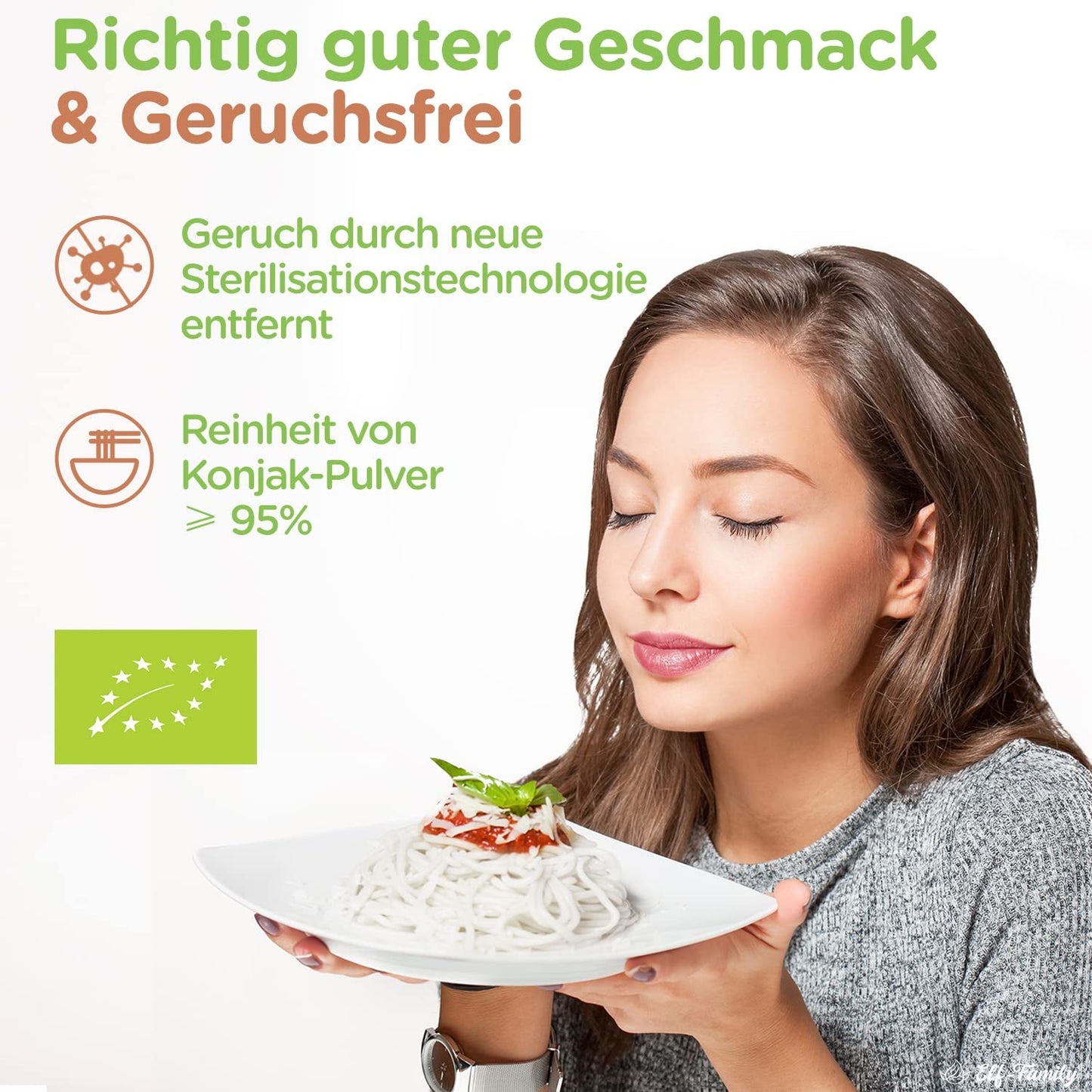 Elf-Family 270g x6er Box (12 szt.) Bio Konjak Nudeln Ultra Low Carb Shirataki Nudeln Wegańskie Glutenfrei-Instant Nudeln ohne kohlenhydrat/Keto/Kalorienarme/Fettfrei/Zuckerfrei -Spaghetti MHD: 12.11.2026