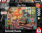 Schmidt Spiele 59654 Sekretne puzzle, W szwalni, puzzle 1000 elementów Puzzle Naty Shop Domyślny tytuł
