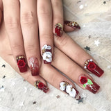 300 Stück Niedlich Blume Nail Charms, 3D Resin Floral Camelie Rose Nägel Charms Mit Perle, Gemischt Größe Bunte Flower Nägel Deko Für Frauen Nail Art Zubehör