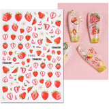 JMEOWIO Nagelsticker Sommer Frucht 9 Blatt Nail Art Naklejka Selbstklebend Nagelaufkleber Zitronen Dekoration Nageldesign Zubehör