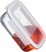 Relaxdays Szklane pojemniki z pokrywkami, zestaw 6 sztuk, 370 ml, pojemniki do przechowywania żywności, plastikowa pokrywa, hermetyczne, szklany słoik, przezroczyste pudełka do przechowywania żywności Naty Shop