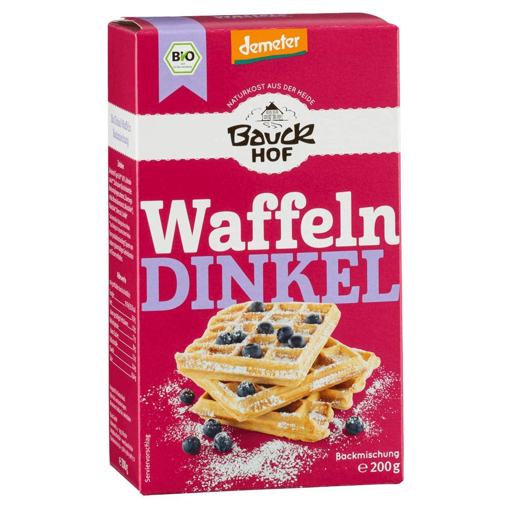 Demeter Bauck Hof Bio Dinkel Wafflen, 200 G Mieszanka do pieczenia i gotowania Naty Shop 200 G (opakowanie 2Er)