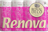 Papier toaletowy Renova 4 warstwy biały dekorowany zapachowy - 12 rolek w rolce Blanco Decorado Perfumado