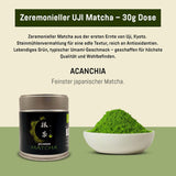 Ceremonial Grade UJI - Pudełko 30g - Bio - 100% japońska Matcha - Pierwsze zbiory - Czysta Matcha - Mielona