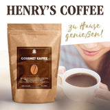 Kawa Henry's Gourmet 1000g - abgerundete Aromen - voller Körper - handwerkliche Röstung - Premium Kaffeebohnen