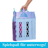 Mattel Disney Frozen - Domek dla lalek Castle Arendelle (60 cm+) z lalką Elsą, 4 place zabaw i 15 mebli i akcesoriów Disney Frozen II, HLW61