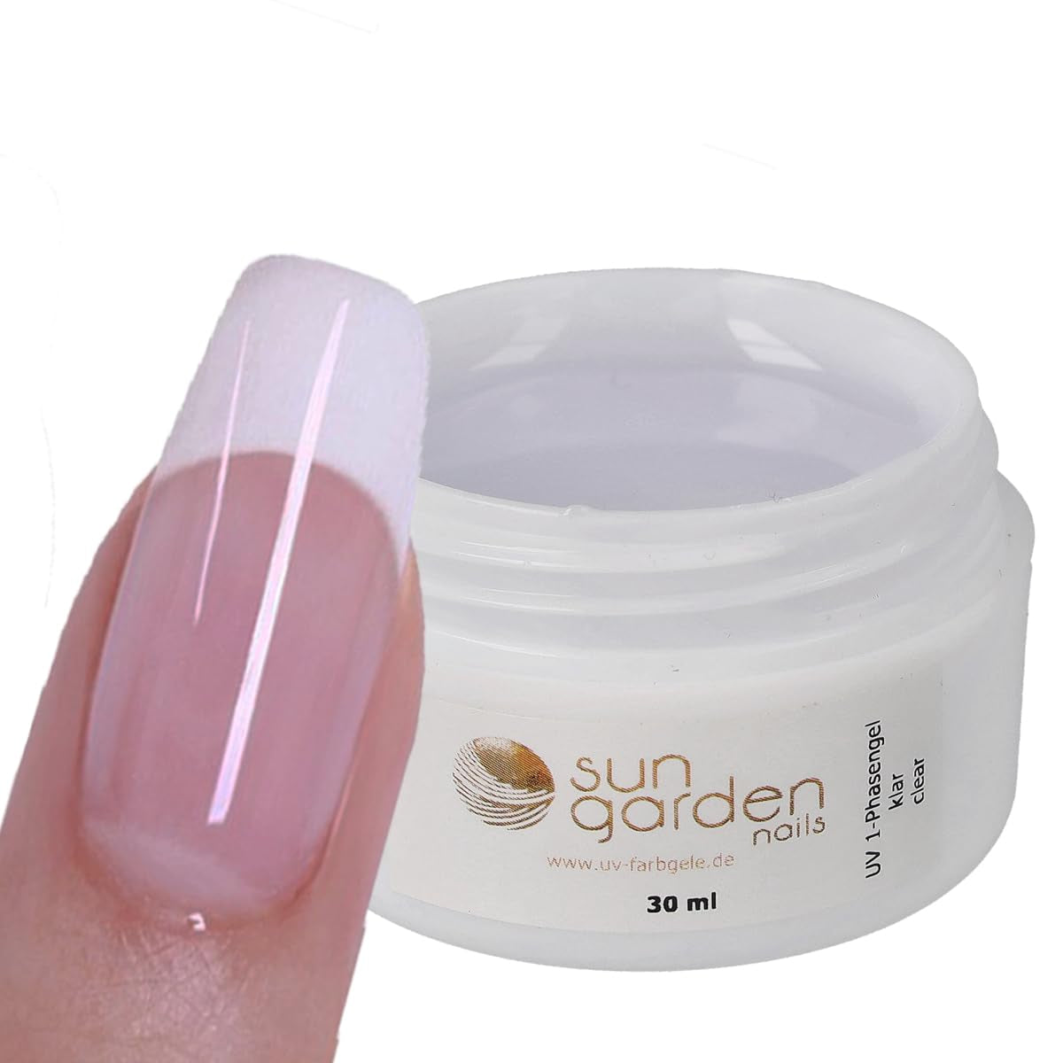 Sun Garden Nails żel przezroczysty jednofazowy 30ml + opakowanie 100 końcówek + klej do końcówek 7ml