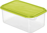 Rotho Rondo słoik do przechowywania żywności 1,5 l z pokrywką, tworzywo sztuczne wolne od BPA (PP), przezroczysty/zielony, 1,5 l (24,0 x 16,0 x 7,5 cm) Pudełka do przechowywania żywności Naty Shop 2L
