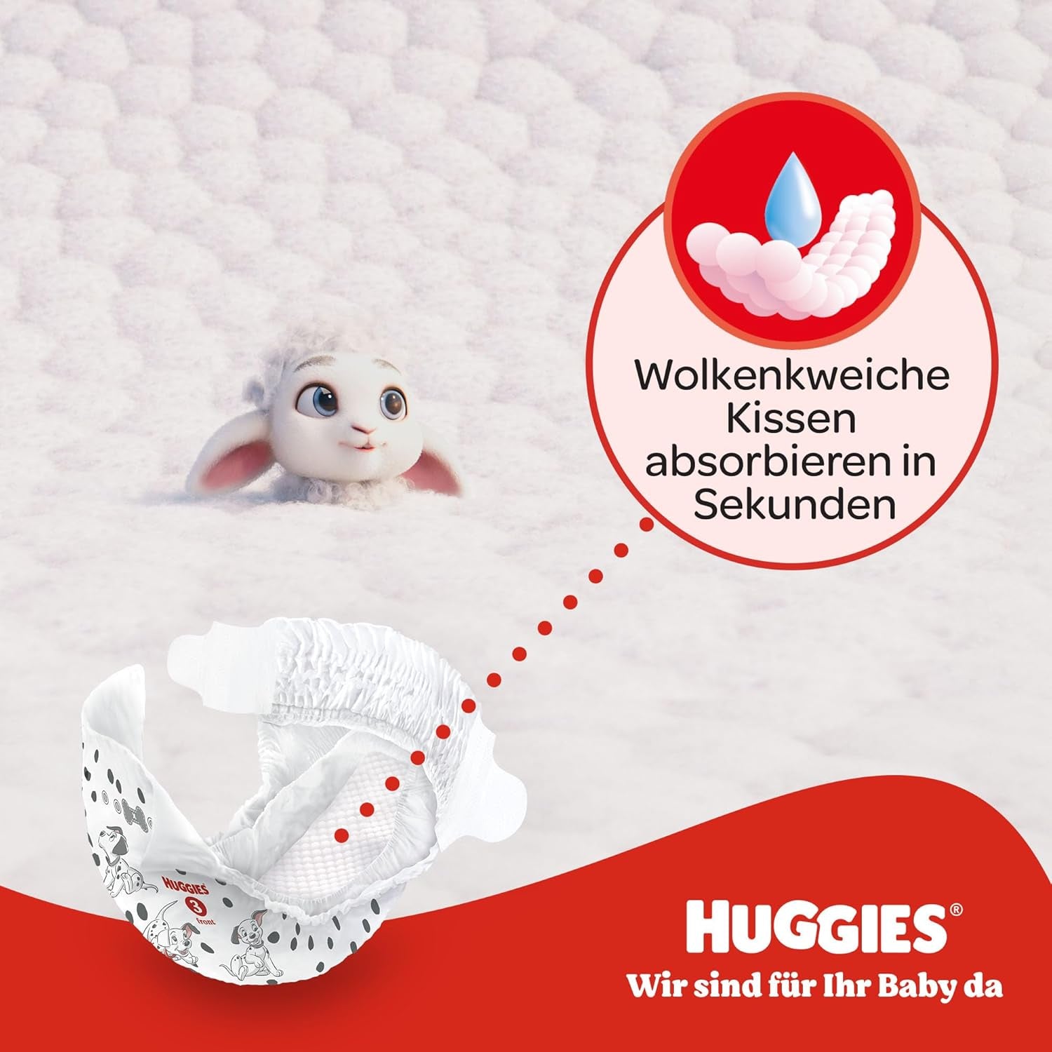 Pieluchy Huggies Little Movers, Disney Design, rozmiar 4, 150 sztuk (3 x 50), pudełko miesięczne