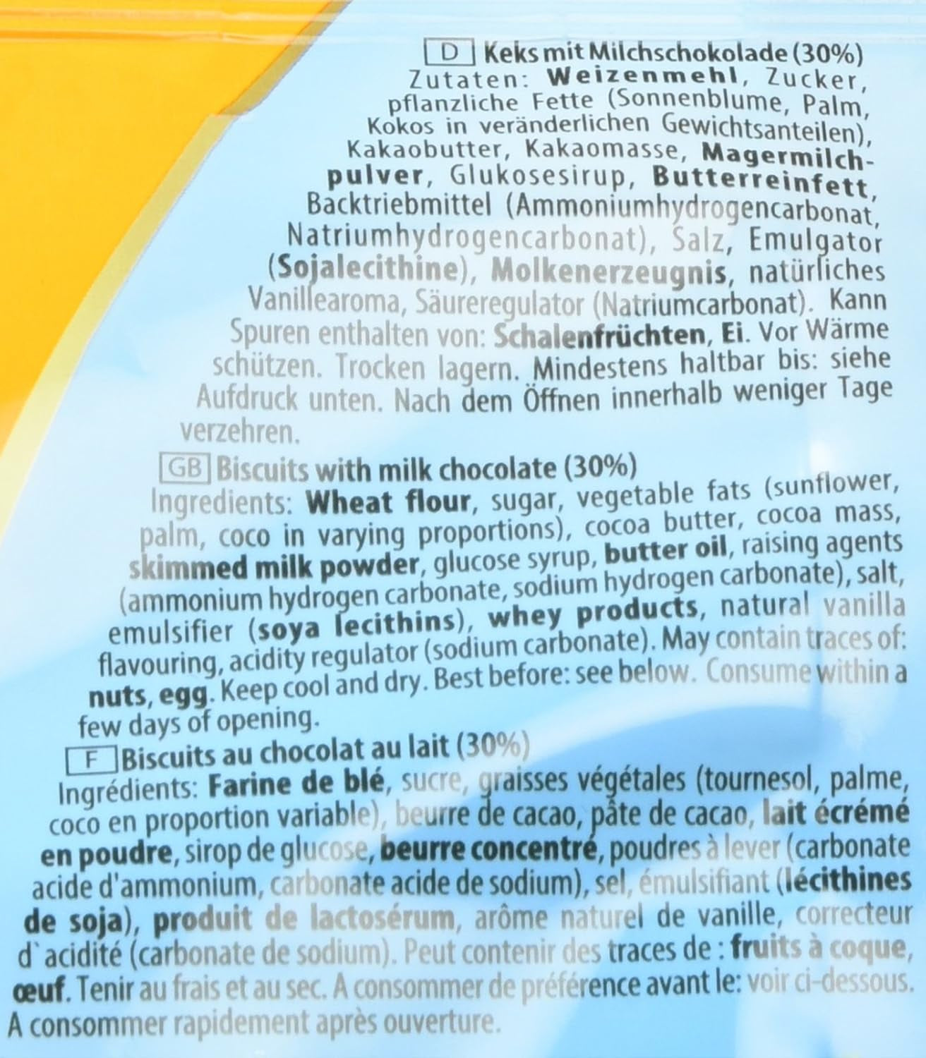 Opakowanie 12 mini ciasteczek czekoladowych Griesson (12 torebek x 125 g)
