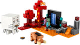 LEGO Minecraft Zasadzka w portalu do Netheru Zabawkowa gra w Nether dla dzieci ze scenami bitewnymi i legendarnymi figurkami W tym upiorny prezent dla graczy dla chłopców i dziewcząt w wieku 8 lat 21255 Zestawy do budowania Kup w sklepie LEGO