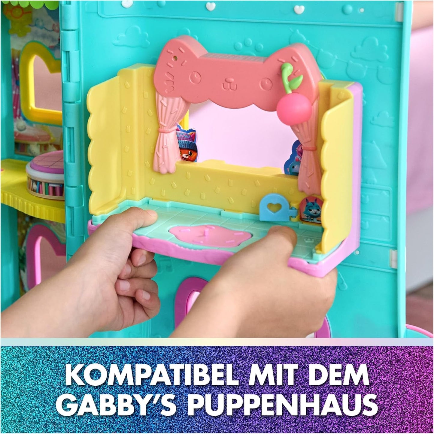 DREAMWORKS DOM LALEK GABBY: FILM - Pokój portalowy Kuchnia posypana cukrem Kuchi z figurką i akcesoriami, dla dzieci w wieku od 3 lat