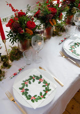 Talking Tables 20 XL Świąteczne serwetki papierowe z wzorem Holly | Luksusowe chusteczki jednorazowe | Wielokrotnego użytku | Idealny na Święta Bożego Narodzenia i przyjęcia | Wysoka jakość | 40 cm x 40 cm