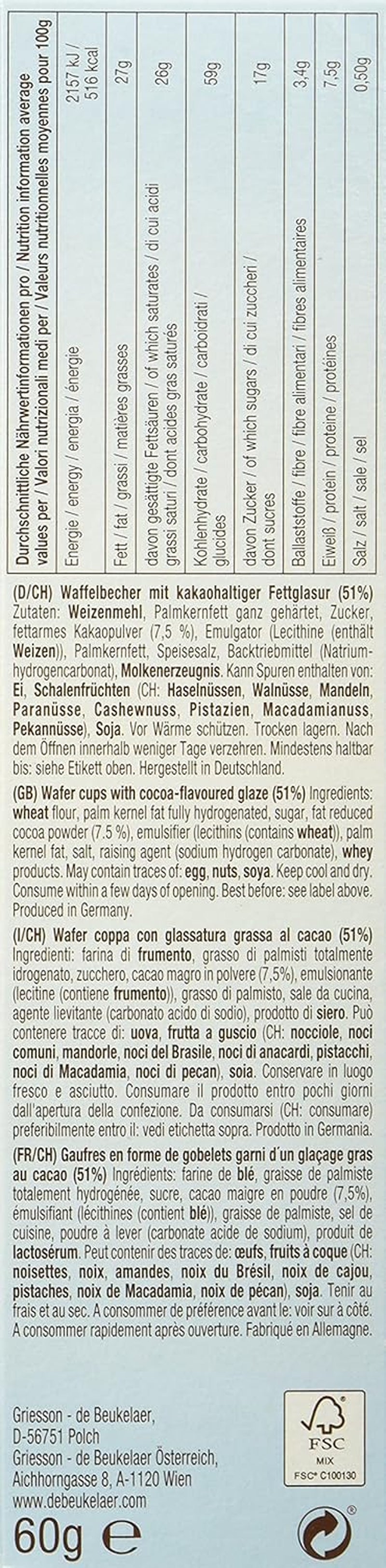 Debeukelaer Decor on Ice - opakowania waflowe, opakowanie 12 sztuk (12 x 60g)