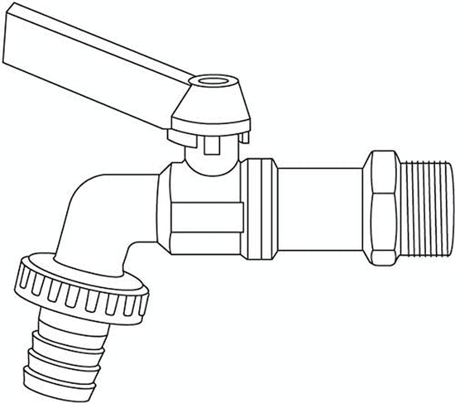 Zawór kulowy Gardena: Zawór do użytku wewnętrznego i zewnętrznego, gwint 26,5 mm (G 3/4 cala), do węży 1/2 cala (13 mm) (7332-20)