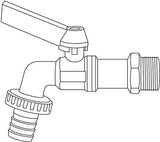 Zawór kulowy Gardena: Zawór do użytku wewnętrznego i zewnętrznego, gwint 26,5 mm (G 3/4 cala), do węży 1/2 cala (13 mm) (7332-20)
