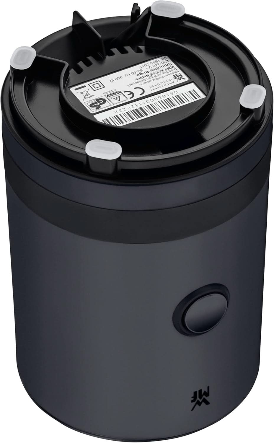 WMF Küchenminis Smoothie-To-Go, Mini mikser stojący Mit Zwei Mix-/Trinkbehältern 0,6 l, mikser Hochleistungsmixer 300 W, Edelstahl Matt, Schwarz Kitchen Naty Shop