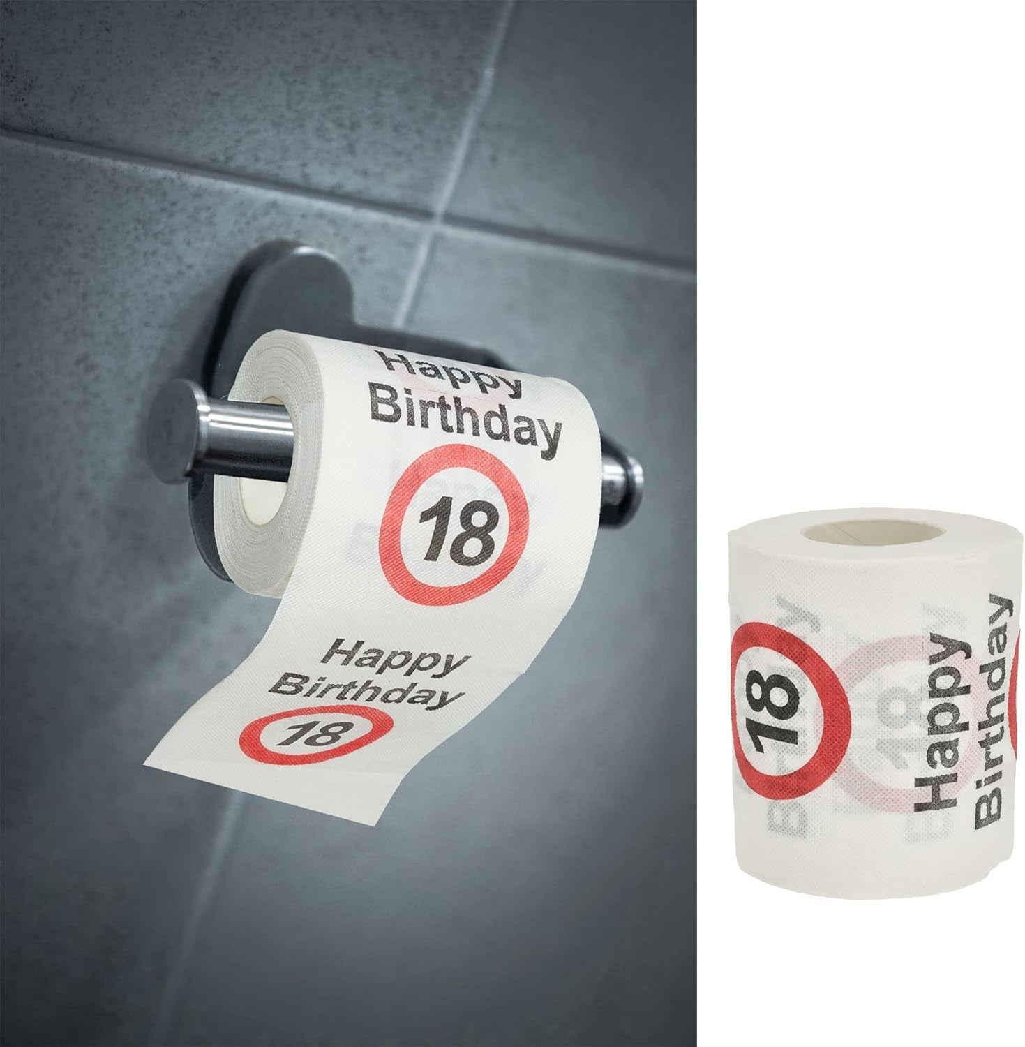 Zestaw 4 papierów toaletowych „Wszystkiego najlepszego z okazji 40. urodzin” │40. urodziny 24 metry 2-tkaniny 180Gr/m2 │ Papier toaletowy z motywem papieru toaletowego (4 X papier toaletowy 40)
