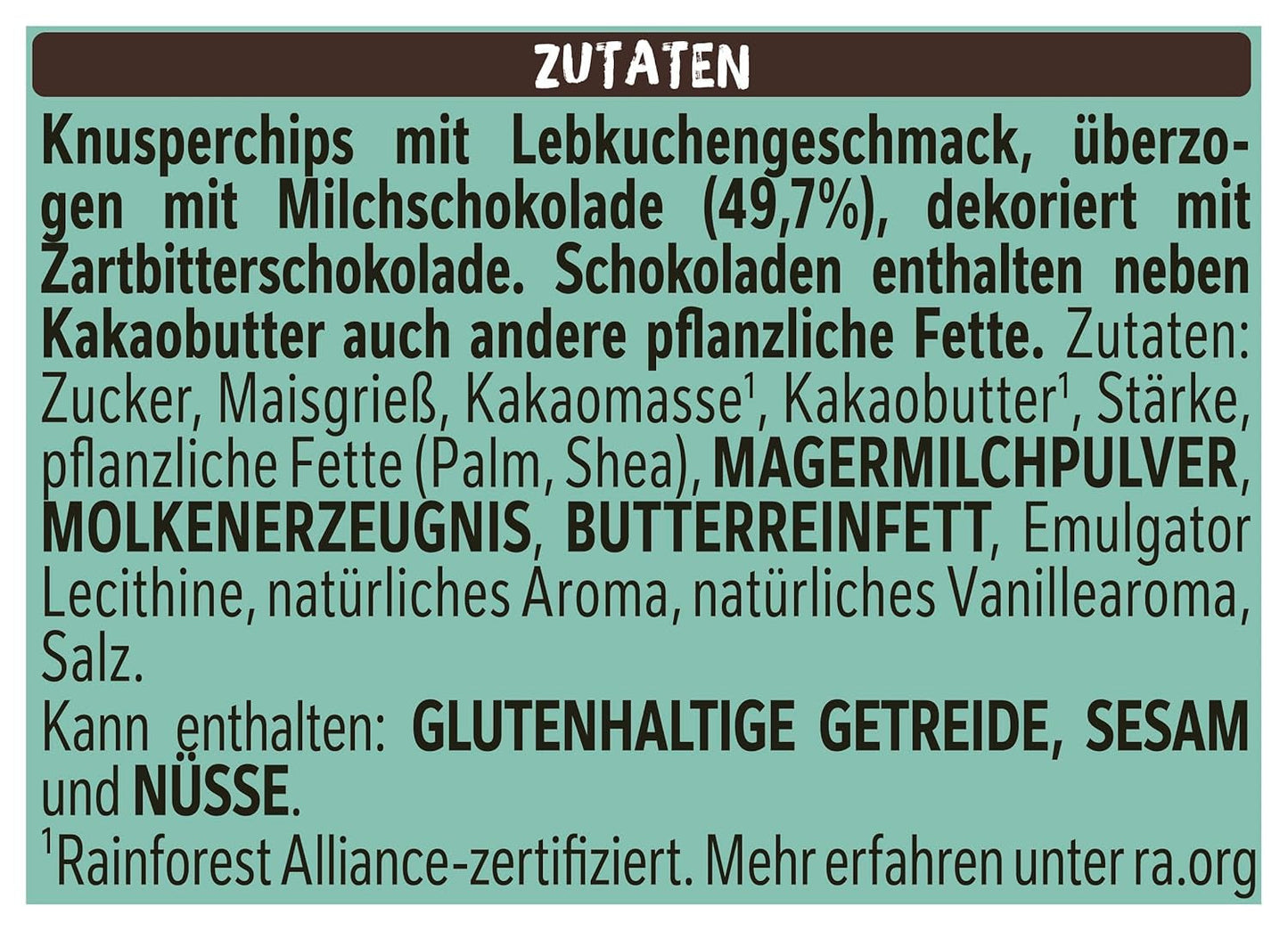 Nestlé Gingerbread, pyszna i chrupiąca przekąska o smaku piernika, oblana mleczną czekoladą i uszlachetniona ozdobnymi paskami ciemnej czekolady, 1 opakowanie (1 x 115g)