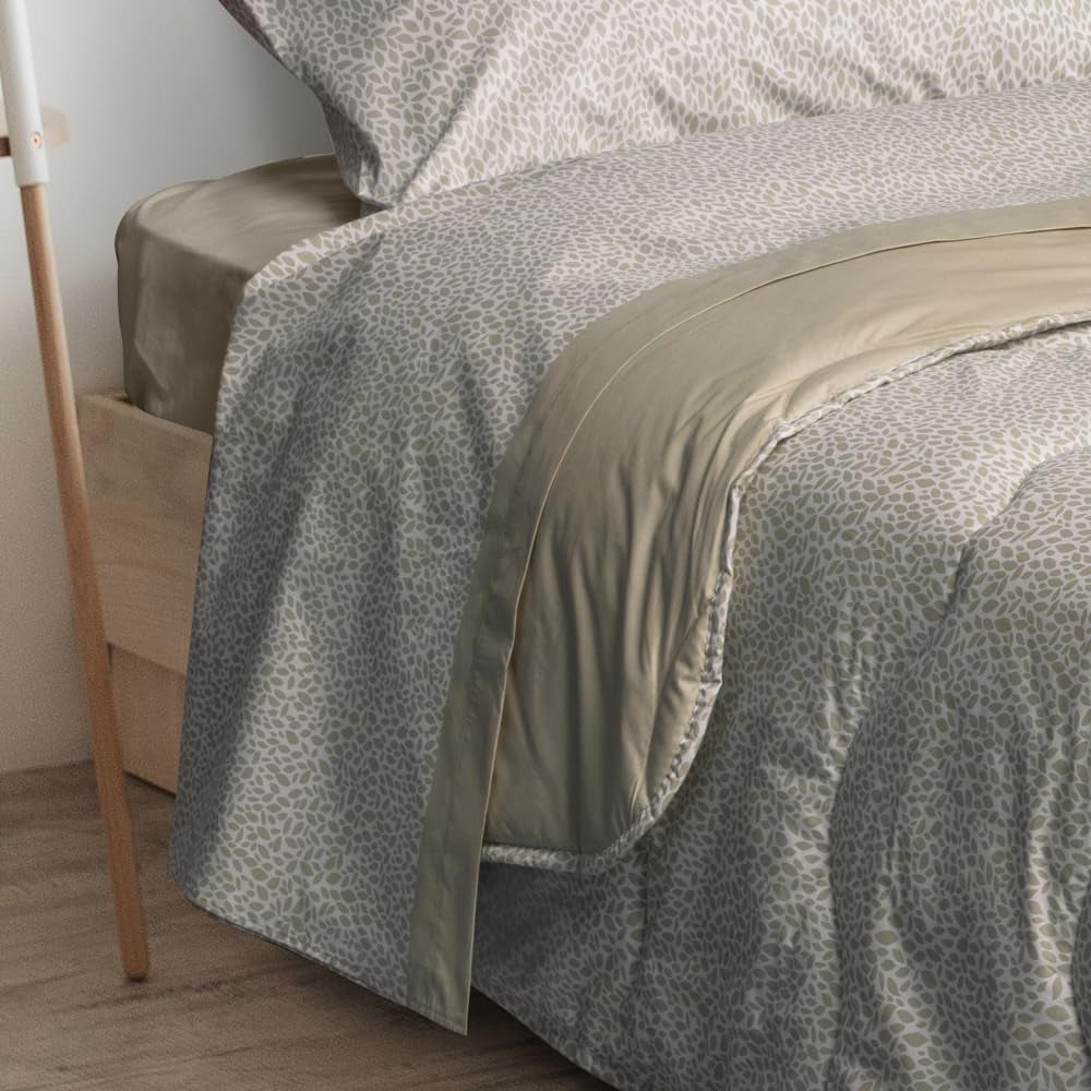 Foppapedretti Notte & Natura Petali kołdra z piaskiem, kołdra na łóżko pojedyncze, 100% bawełna, wyprodukowana we Włoszech Kołdry i kołdry Naty Shop