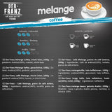 Kawa Der-Franz Melange, moc 3/5, 100% Arabica, całe ziarna kawy, 4 x 1000 g