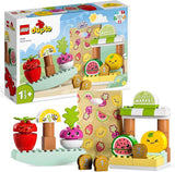 LEGO DUPLO Mój pierwszy targ ekologiczny, zestaw zabawek dla chłopców i dziewcząt, zabawka edukacyjna dla małych dzieci od 1,5 roku życia, akcesoria do owoców i warzyw 10983 Zestawy do budowania Besuche den LEGO-Store Single