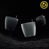Donica LECHUZA Classico Color ECO 35 Ciemnoszary | Donica z systemem podlewania i wskaźnikiem poziomu wody | Wykonane w 100% z plastiku pochodzącego z recyklingu | Matowe wykończenie | Ø 34,5 x 32,5 cm | 18935