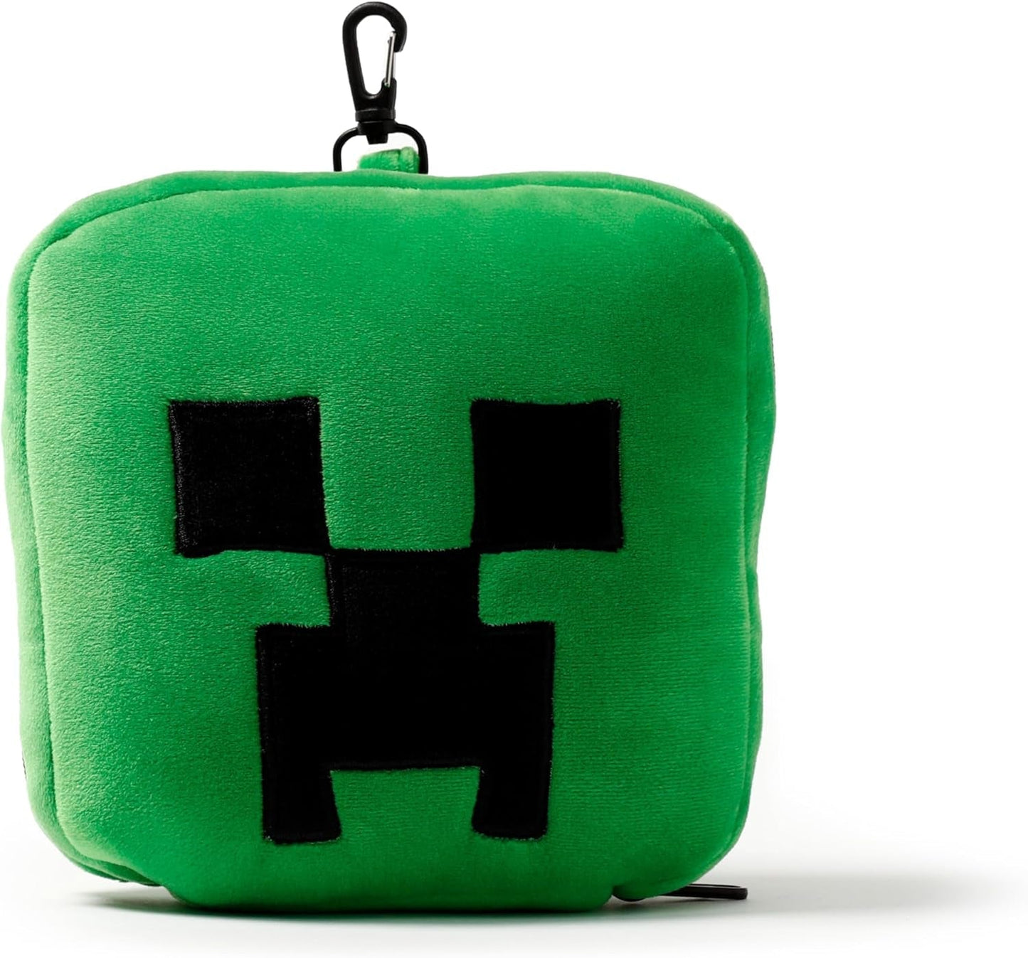 Puckator Relaxeazzz Minecraft Creeper Pluszowa poduszka podróżna i maska na oczy Zagłówek Poduszka do spania Poduszka pod kark Poduszka podróżna Maska do spania Dla dzieci i dorosłych do podróży Samochód Pociąg Akcesoria do samolotów Poduszki podróżne Naty Shop