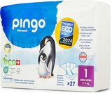 Ekologiczne pieluszki rozmiar 1 dla noworodków (2-5 kg), 1 worek z 27 pieluchami