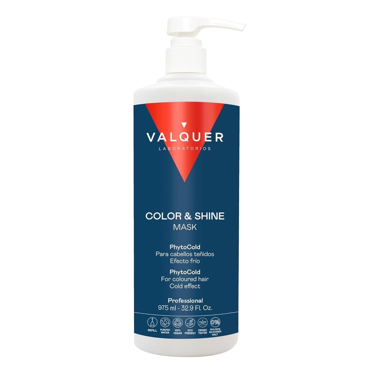 Valquer Profesional Ice Hair Mask Color and Shine - Do włosów farbowanych, 1000 ml Naty Shop maska do włosów 1 litr (1 opakowanie) Bezzapachowa
