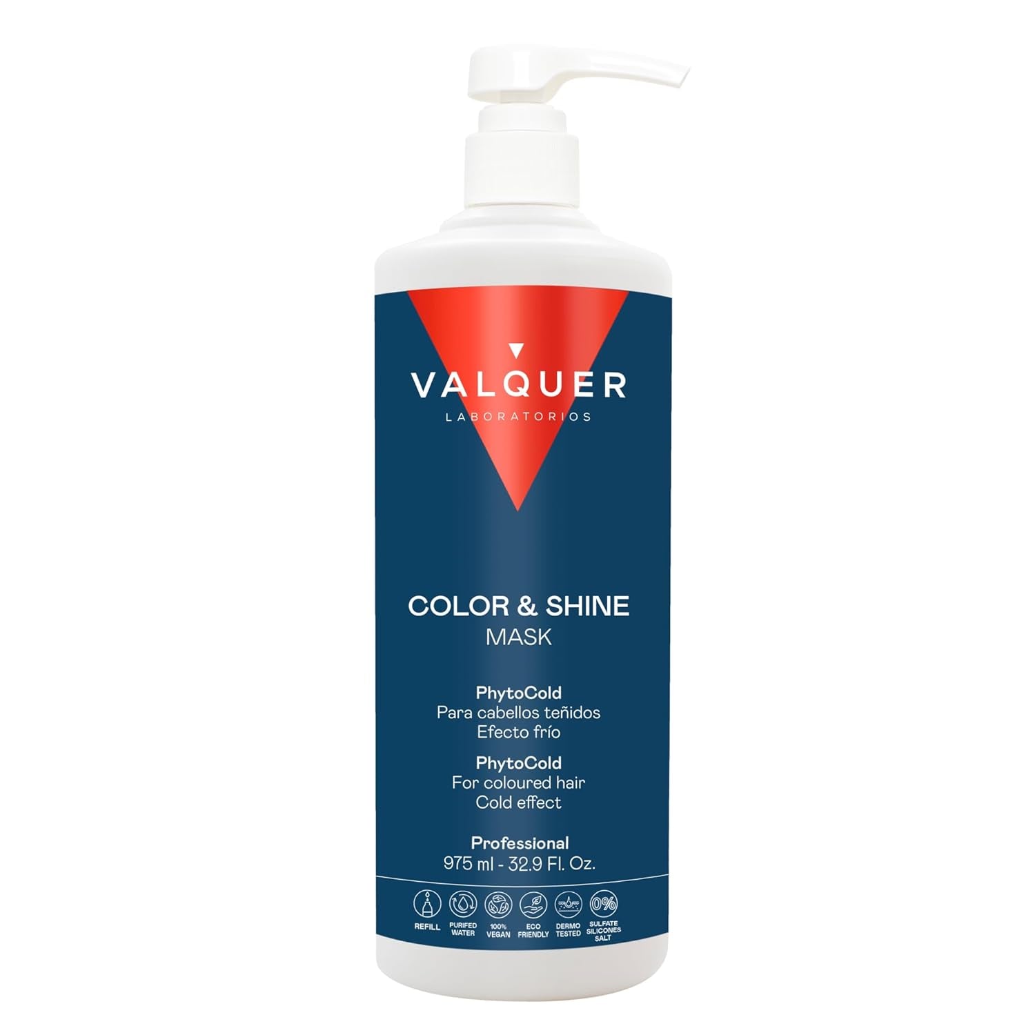 Valquer Profesional Ice Hair Mask Color and Shine - Do włosów farbowanych, 1000 ml Naty Shop maska do włosów 1 litr (1 opakowanie) Bezzapachowa
